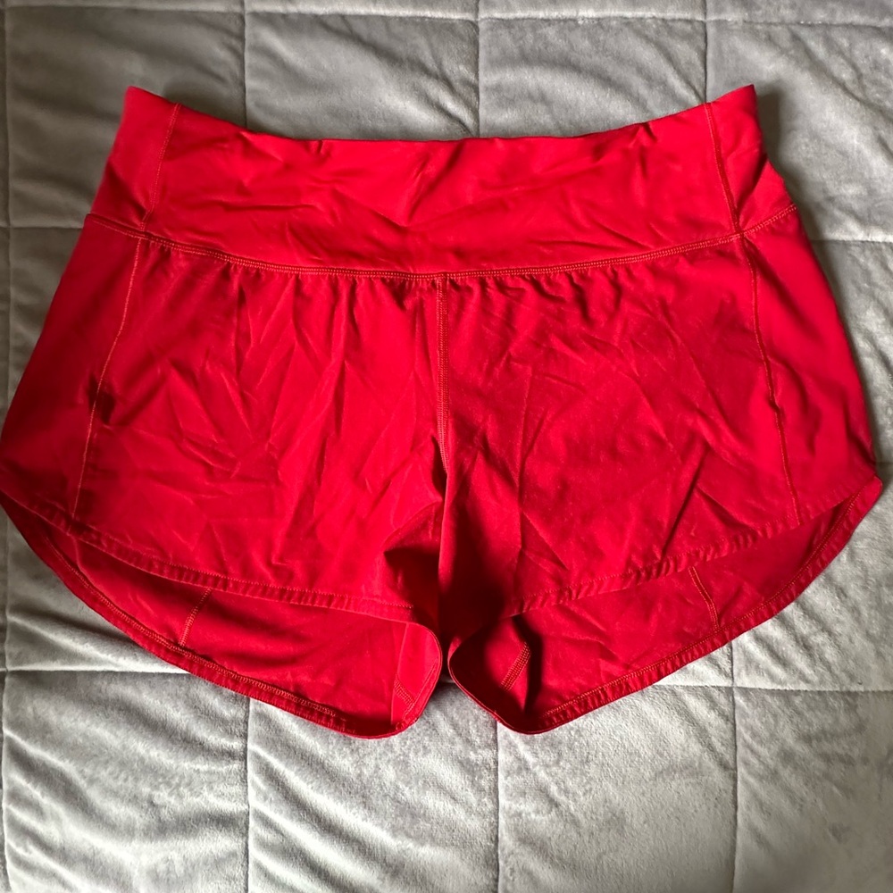 LULULEMON Women's Red Athletic Shorts 4”